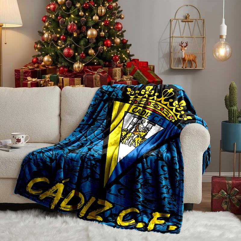 Cadiz Crest Design Blanket Lightweight Ideal Bedding Blanket Perfect for Travel, Camping, Living Rooms, Offices, Sofas, Fan Christmas gift