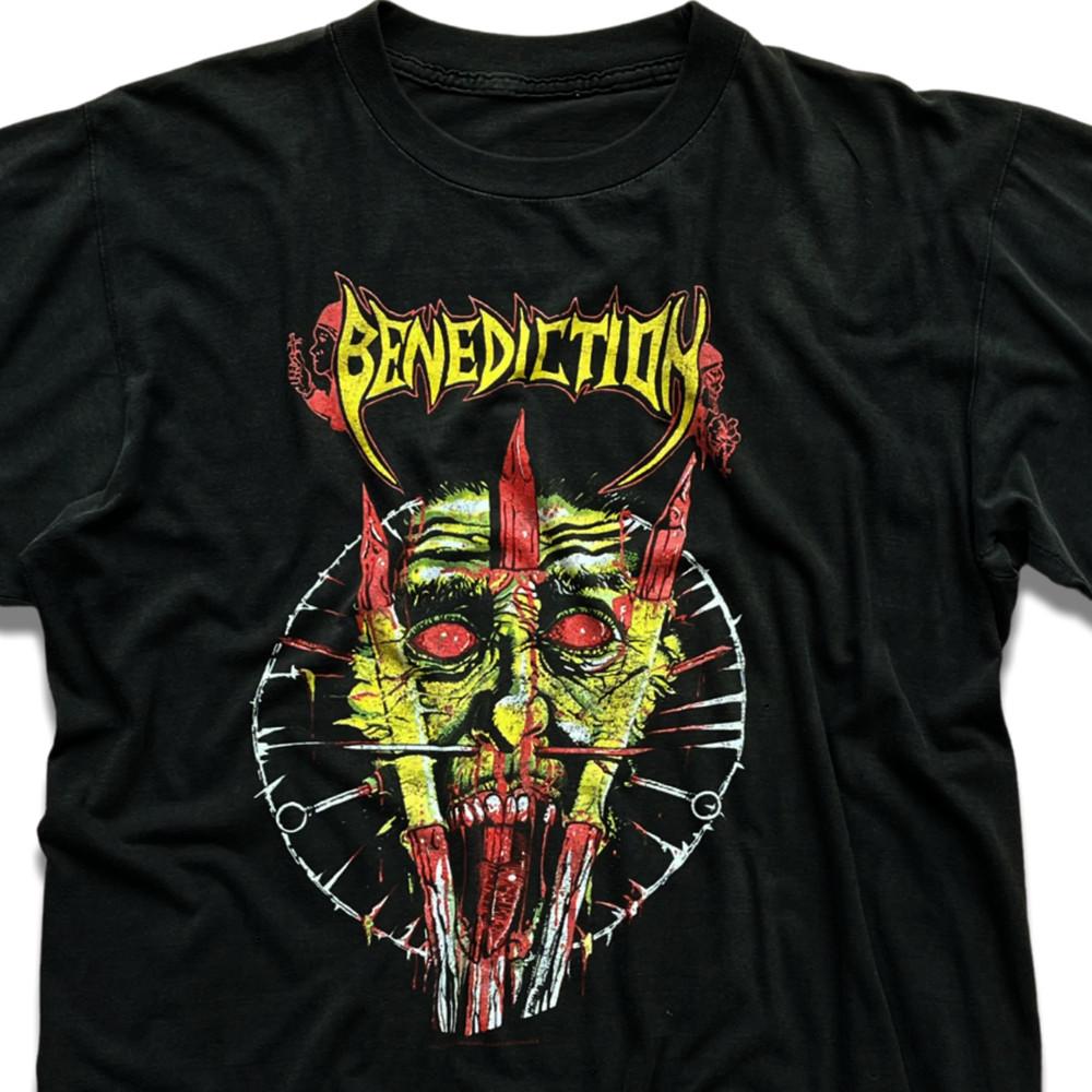 

Benediction European Tour 1993 TShirt Short Sleeve Cotton Black S to 5XL Unisex T-Shirt XXXXL