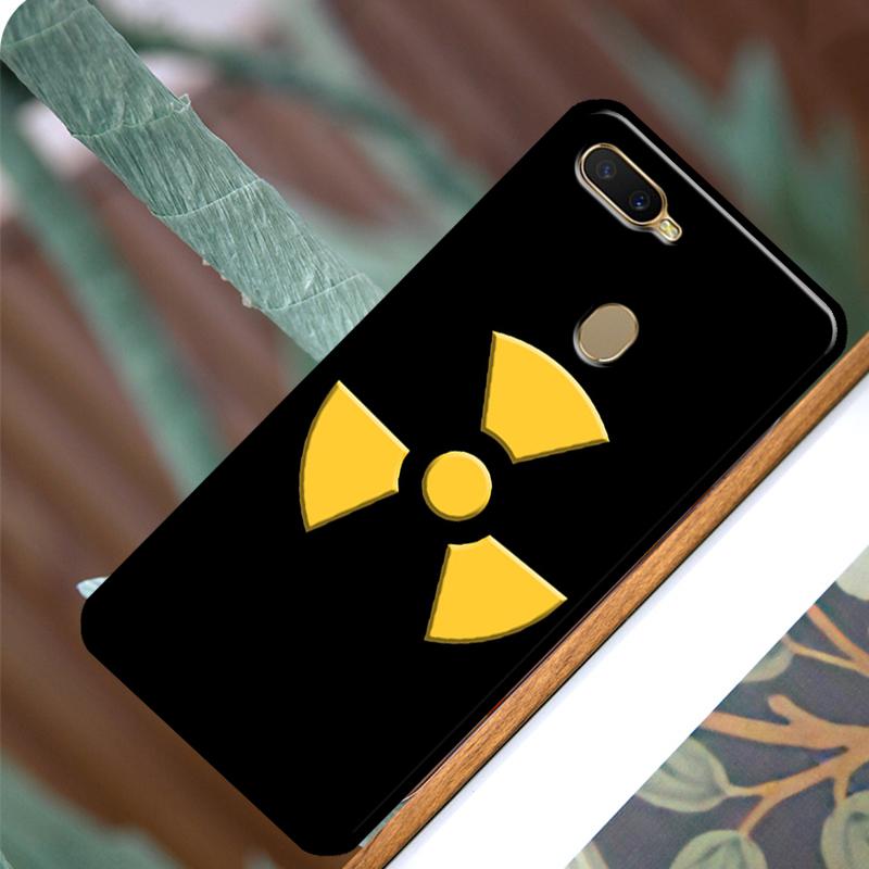 Funda con Señal de Advertencia de Radiación Nuclear Para OPPO A52 A72 A54 A74 A94 A1K A15 A83 A91 A5 A9 A31 A53 A53S A3S A5S