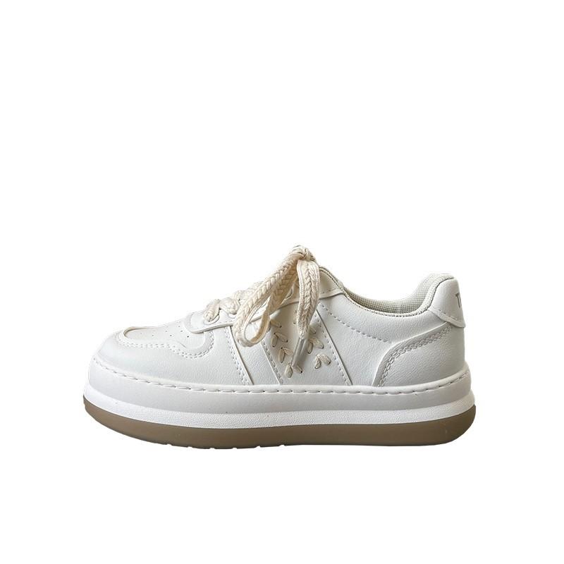 

Летние белые туфли, женские новые осенние универсальные туфли для скейтборда на плоской подошве, парусиновая обувь, белые туфли, тканевые туфли с юбкой 40 белый