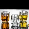 80ml 1/2/4 Pcs Sets Luxury Wine Glasses Diamond Caved Spirits Cup Party Small Wine Cup Bar Glassware Whiskey Cocktail Glasses