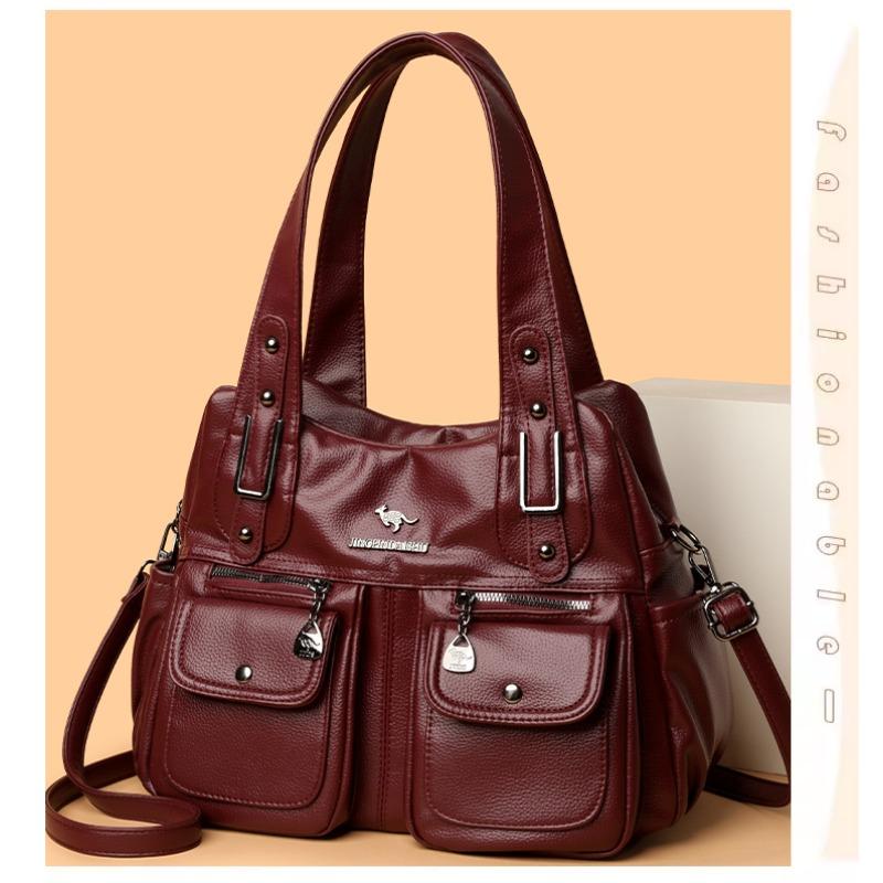 Trendy dámská taška přes rameno s více kapsami, všestranná crossbody kabelka pro každodenní a neformální použití