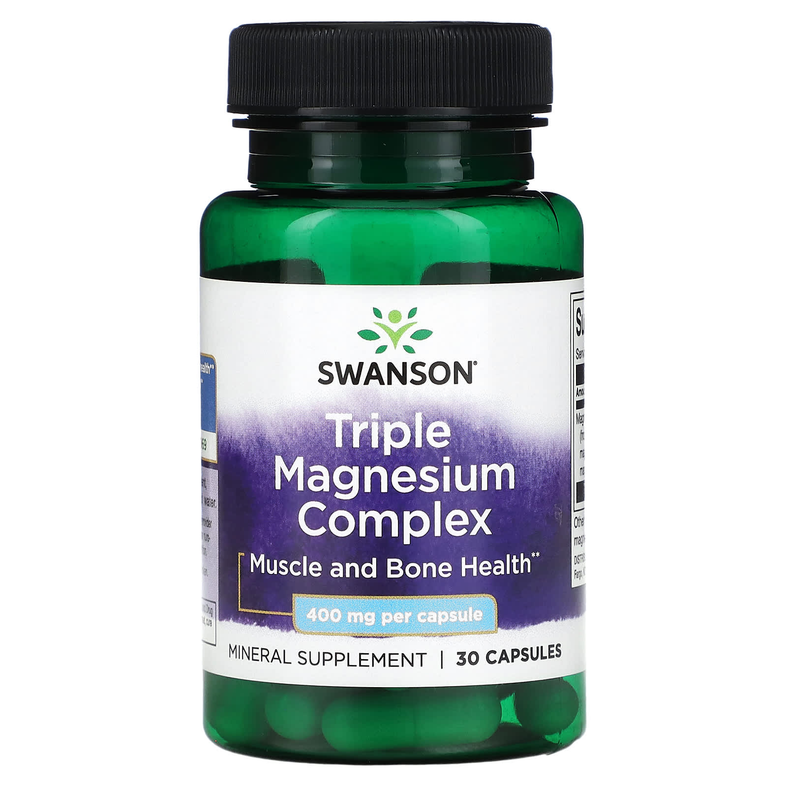 

Swanson, Triple Magnesium Complex, 400 mg, 30 Capsules
