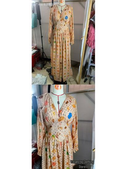 French Campanula Summer Chiffon Floral Dress, Five-Point Sleeves, Cool & Sweet Fairy Style