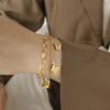 Titanium Steel Butterfly Double-Layer Bracelet: Non-Fading, Versatile Hip Hop Fashion Jewelry for Women