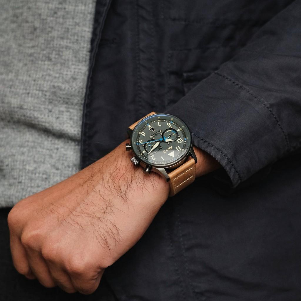 AVI-8 Hawker Hurricane Carey Dual Time Orissa Grey Dial Quartz AV-4088-04 Men's Watch