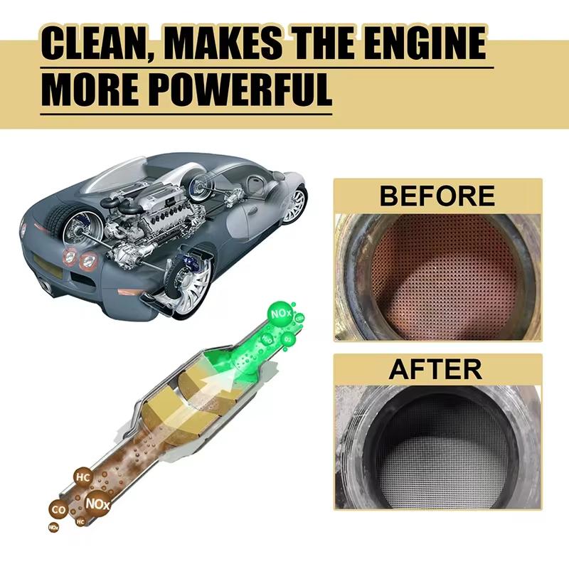 1/2/3/4 Pcs Car Catalytic Converter Cleaner Deep Cleaning Multipurpose Engine Carbon Deposit Remove Automobile Cleaning Agent