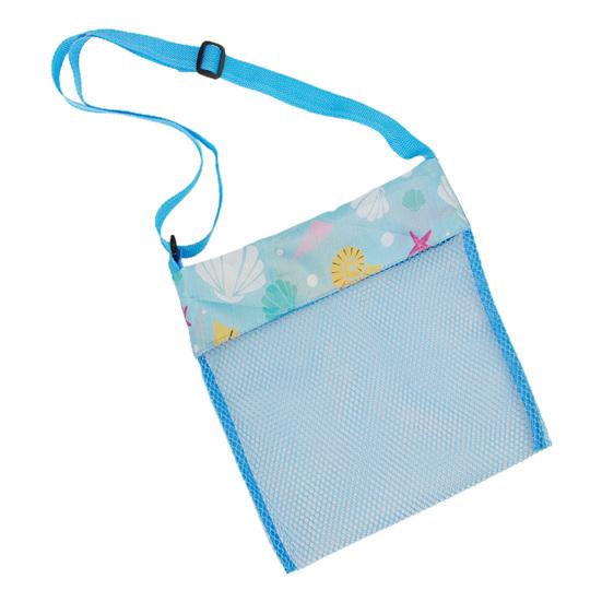 

Children Sand Away Adjustable Shoulder Strap Multifunctional Foldable Mesh Beach Bag Water Toy Holder Outdoor Supplies світло-синій колір