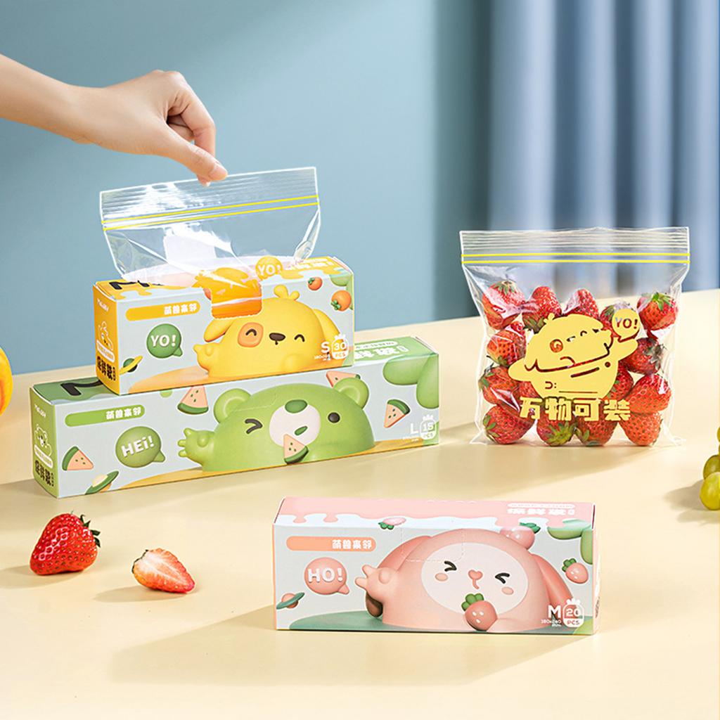 Household Food Storage Bags High Seal Designs Keeps Food Freshing Prevents Odor Spread Materials Sturdy and Reusable