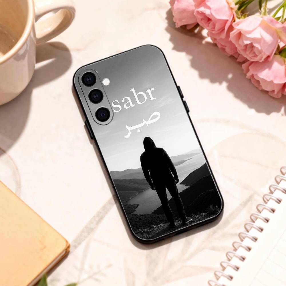 

Q-Quran S-Sabr Islam Patience phone Case For Samsung Galaxy A73,A72,A71,A70,A53,A52,A51,Others Soft Black Shell Samsung a71 5g