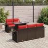 VidaXL Garden Lounge Set with Cushions 6 Pcs Brown Braided Resin Acacia 3326415
