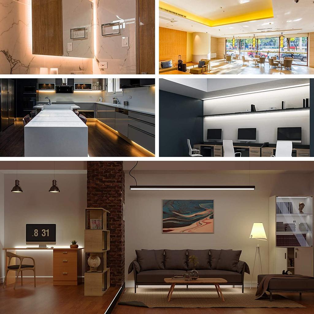 COB FCOB LED Strip High Density 528 Warm 10mm for Indoor Energy Class No Controller or Power Supply BTF-LIGHTING Light, Flexible, 5M, LEDs/m (2640