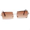 Rimless Metal Tinted Lens Eyewear UV