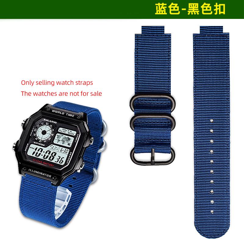 

Нейлоновый холщовый ремешок для часов Casio AE1200 AE1300 A158W/A159 A168 W-218H DW-H5600 Ремешок с выпуклым креплением Мужской Наружный спорт Браслет 18mm