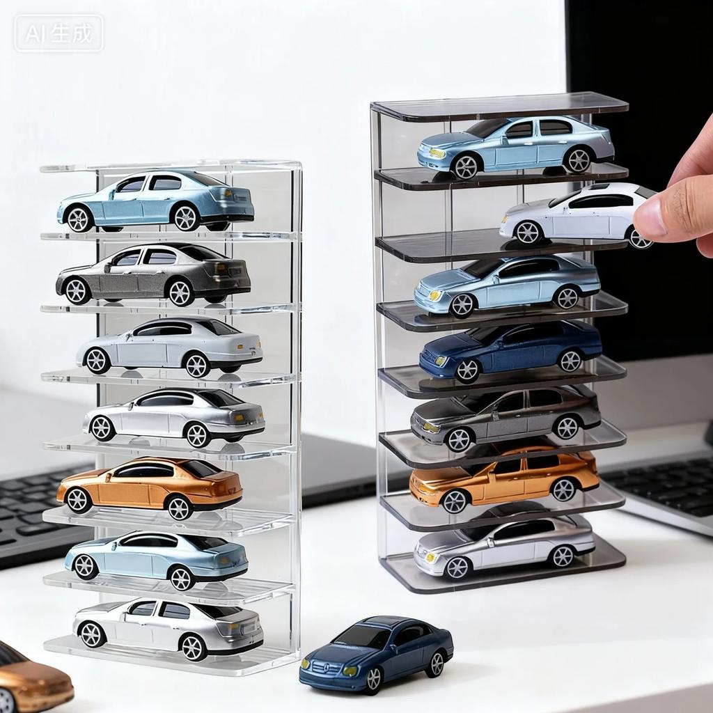 7-layer Car Model Toy Storage Box, Vertically Stored, with A Height of 2cm, Suitable for Various Sports Cars and Some Sedans