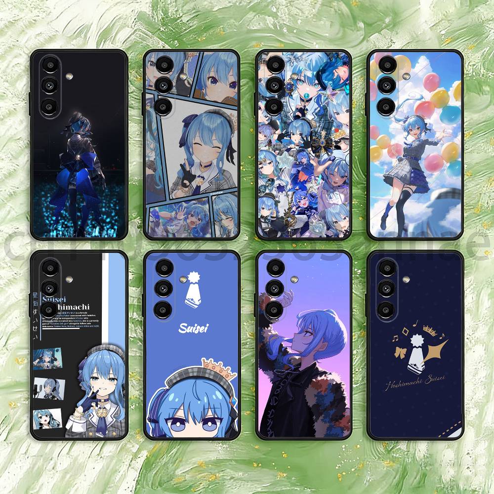 H-Hoshimachi S-Suisei Phone Case For Samsung Galaxy S21 22 23 24 S25 Ultra PlusS20 FE S10 Plus Cover Funda