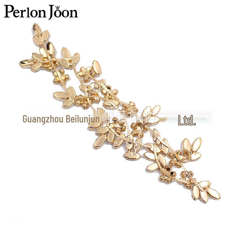 Crystal Branch AB Silver Rhinestone Flower Sew-on Wedding Dress Accessory