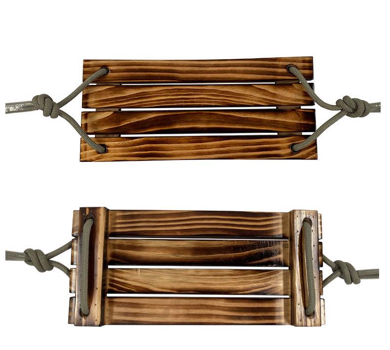 Solid Wood Anti-Corrosion Curved Swing for Children (Indoor/Outdoor)