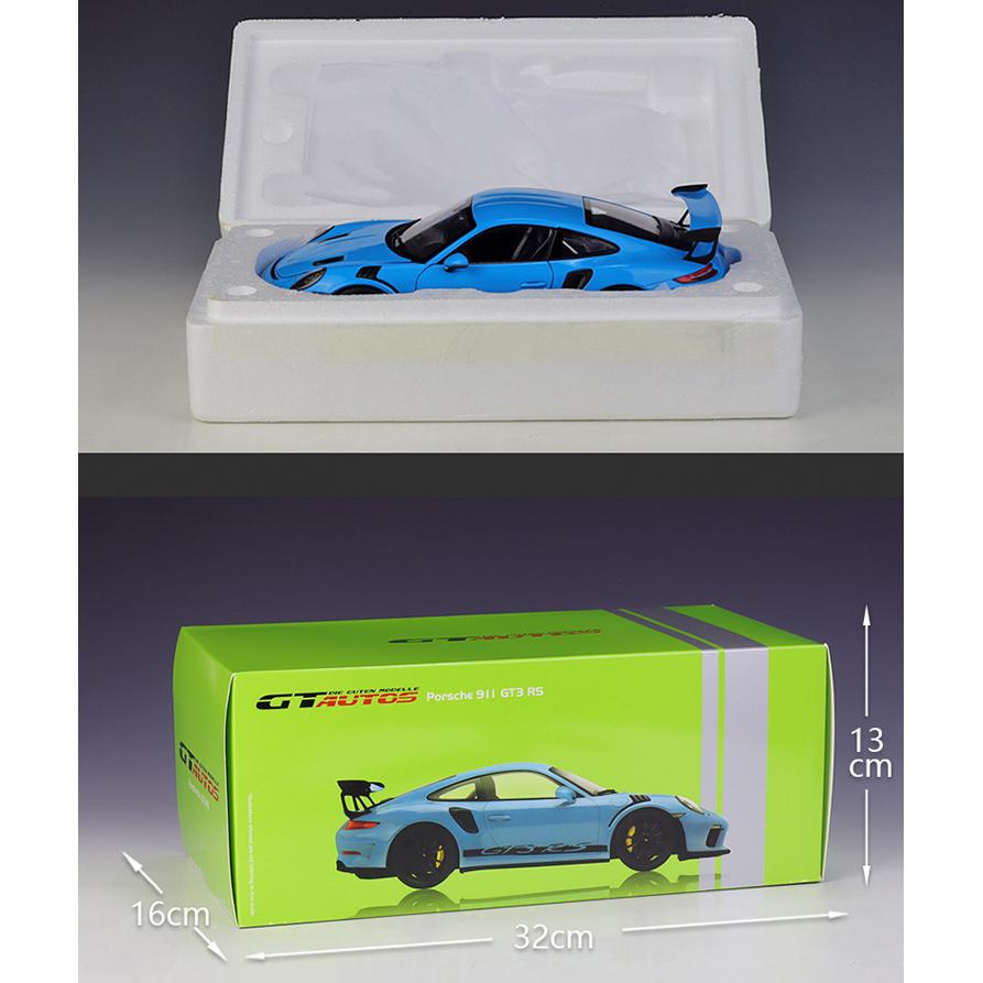 Model auta z lehké slitiny v měřítku 1/18 Welly Porsche 911 GT3 RS litý kovový model autíčka na hraní Model auta s vysokou simulací kolekce Dětské dárky