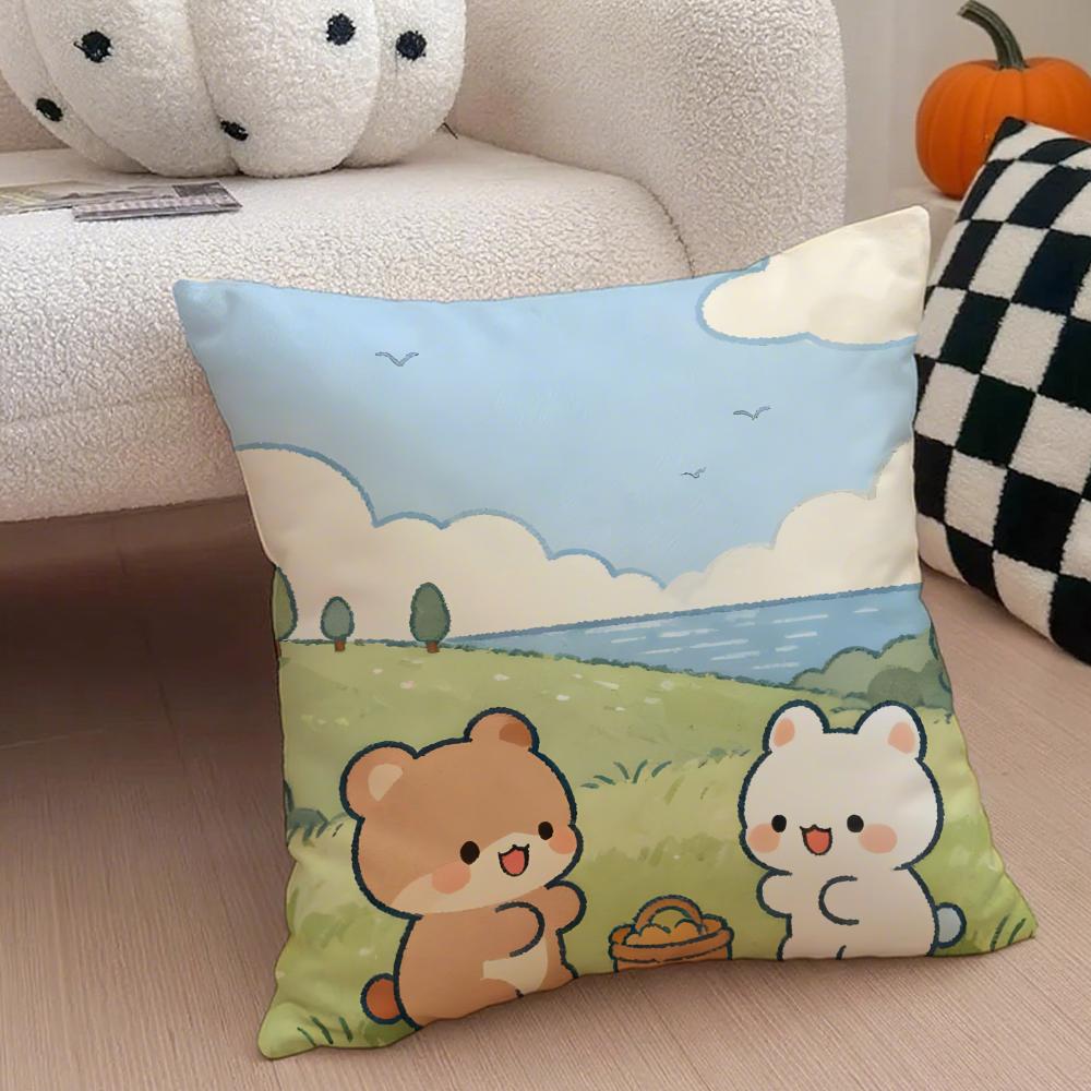 Year of the Horse Pillow Festive Decor Cushion Cover Linen Pillow Case Soft Breathable Protective Couch Room Decoration