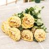 Artificial Flowers Decor 7 Heads Silk Peony Rose Hydrangea Bouquet Home Christmas Party Decorations Wedding Bride Fake Flowers