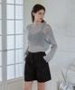 Deuloupisumeon Linen Sheer Loose Fit Knit [Silver]