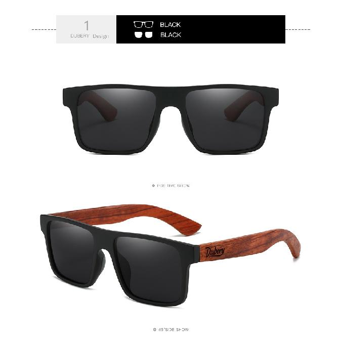 DUBERY New wooden-framed sunglasses, polarized sunglasses for men and women, European and American style D833