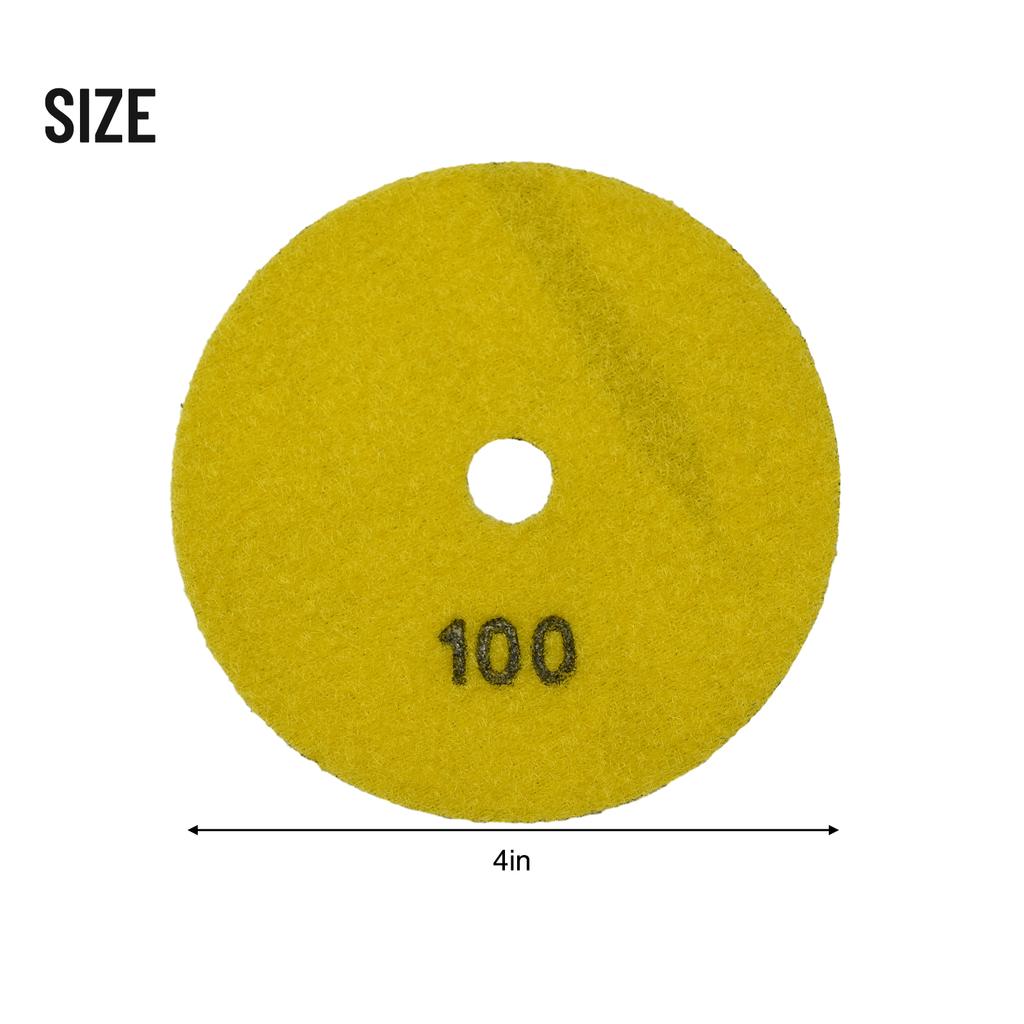 4Inch 60 100 200 400 Electroplated Dry Polishing Pad For Granite Marble Flexible Resin Sanding Disc Polisher Disc
