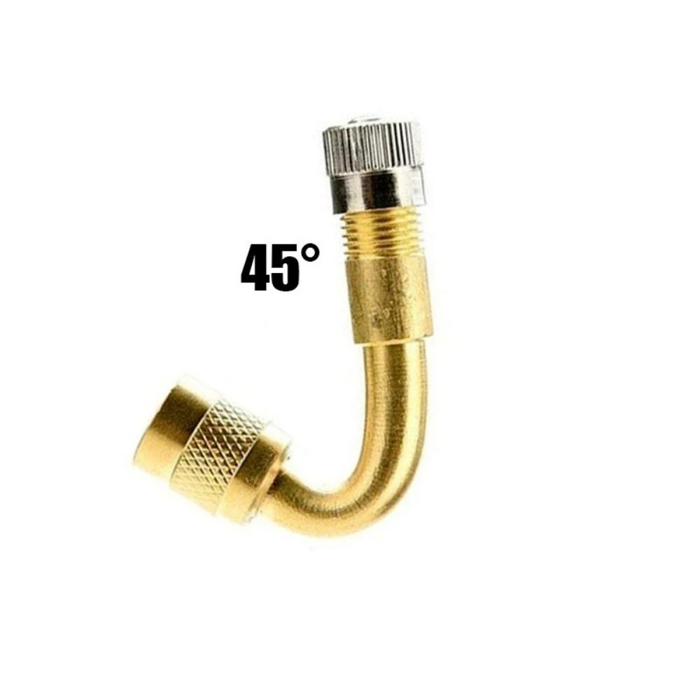 1/3 Stück Reifenventilverlängerung 45 90 135 Grad Schrader Reifenventilschaftverlängerung Messingadapter Kompatibel für Auto Motorräder