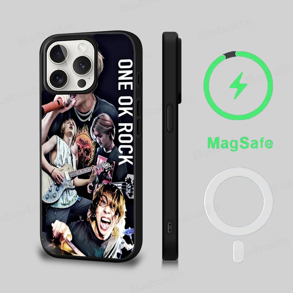 ONE OK ROCK Band Phone Case Magesafe Magnetic Wireless Charge Case For iPhone 16 11 12 13 14 15 Pro Max Plus Mini