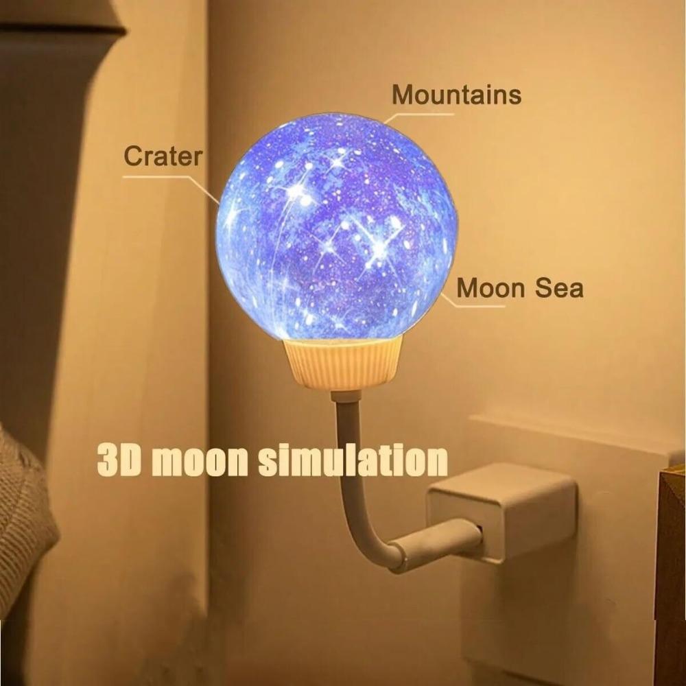 Voice Control Smart Moon Lamp 3 Lighting Modes Night Light New Bedside Lamp