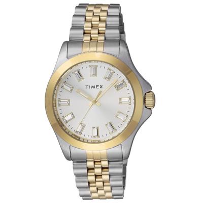 [TIMEX] Reloj Timex KAIA Esfera plateada Acero inoxidable 40MM Reloj de cuarzo TW2V79700 Oro para mujer