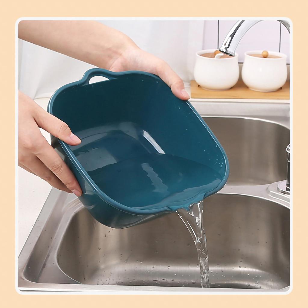 Vegetable Washing Basket Double Layer Drain Quickly Suspend Multifunction Fruit Strainer with Side