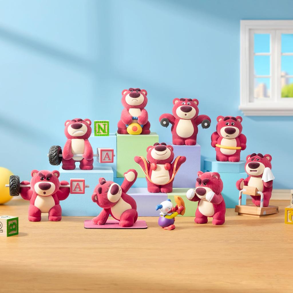 52TOYS BLINDBOX Lotso Fitness [Lotso's Muscle Training Rookie] Series Blind Box Figure Toy Story Gachapon Collectible Toy, Pre-painted, Perfect Gift