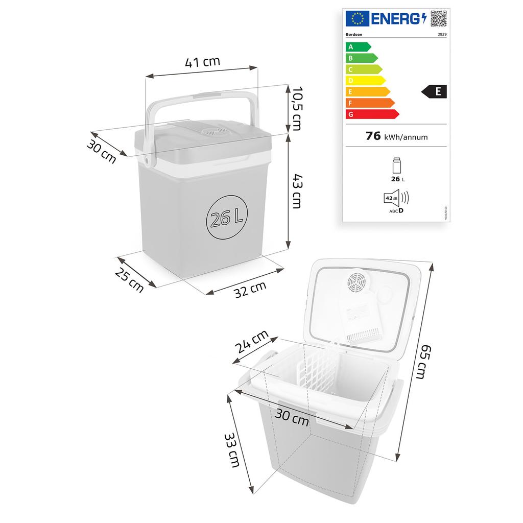 Berdsen Icemax 26 Liters Eco Mode Travel Cooler - Black