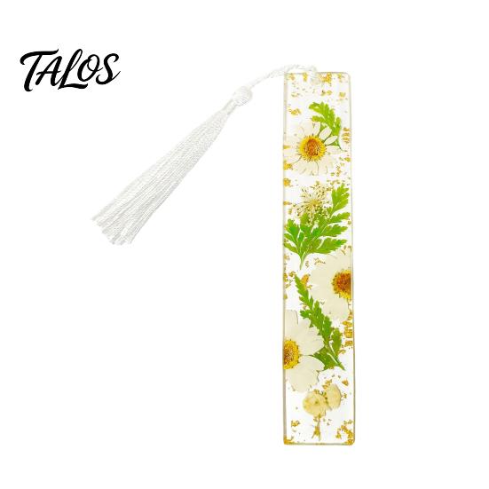 Aesthetic Page Holders Dried Flower Resin Bookmarks with Tassels, Double-Sided Magnetic Birthday Gift for Readers Book Lovers Friends, Pretty