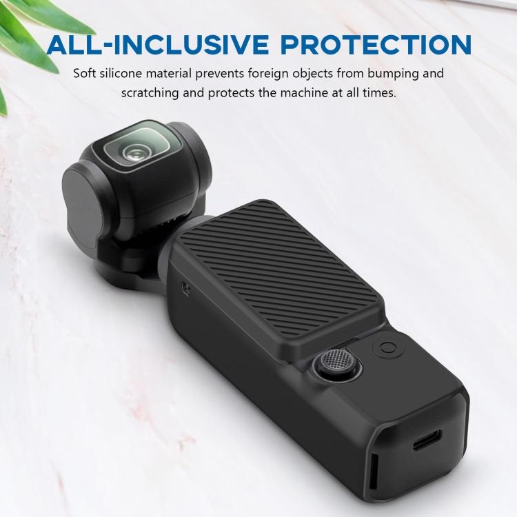 For DJI OSMO Pocket 3 PULUZ 2 In 1 Silicone Cover Case Set with Strap