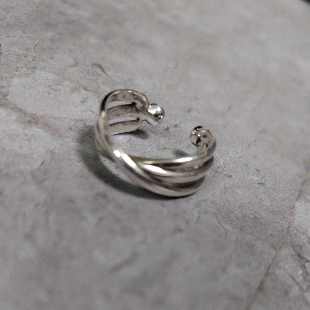 Used PHILIPPE AUDIBERT CRAIG 3 Silver Cross Ring