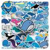 51 Whale Graffiti Cartoon Marine Life Stickers for Kids - Perfect for DIY Skateboards, Water Bottles, and Suitcases