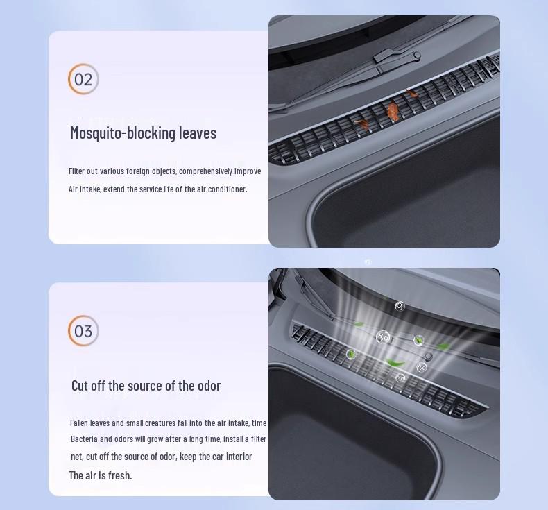 Tesla Model 3/Y Refresh AC Inlopp/Utlopp Insektsäkert Filterskydd
