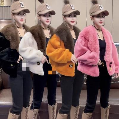 Neue Temperament Winter Großer Pelzkragen Kurze Jacke Integrierte Kunstpelz Pelz Kurze Jacke Damen Leicht
