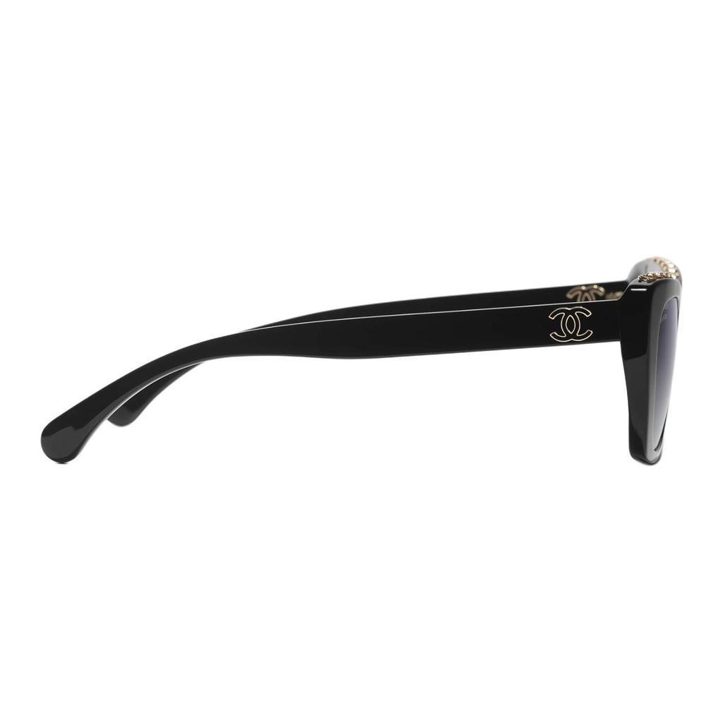 Chanel Decorative Leg Acetate Butterfly Sunglasses Unisex Sunglasses Black CH5540A-C622S8