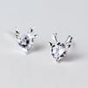 Zircon Reindeer Stud Earrings: Korean Fashion Inspired Christmas Jewelry for Women