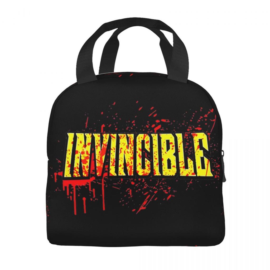 Invincible Hero Anime Cartoon Logo Product Insulated Lunch Bags For School Food Storage Bag Portable Thermal Cooler Lunch Boxes