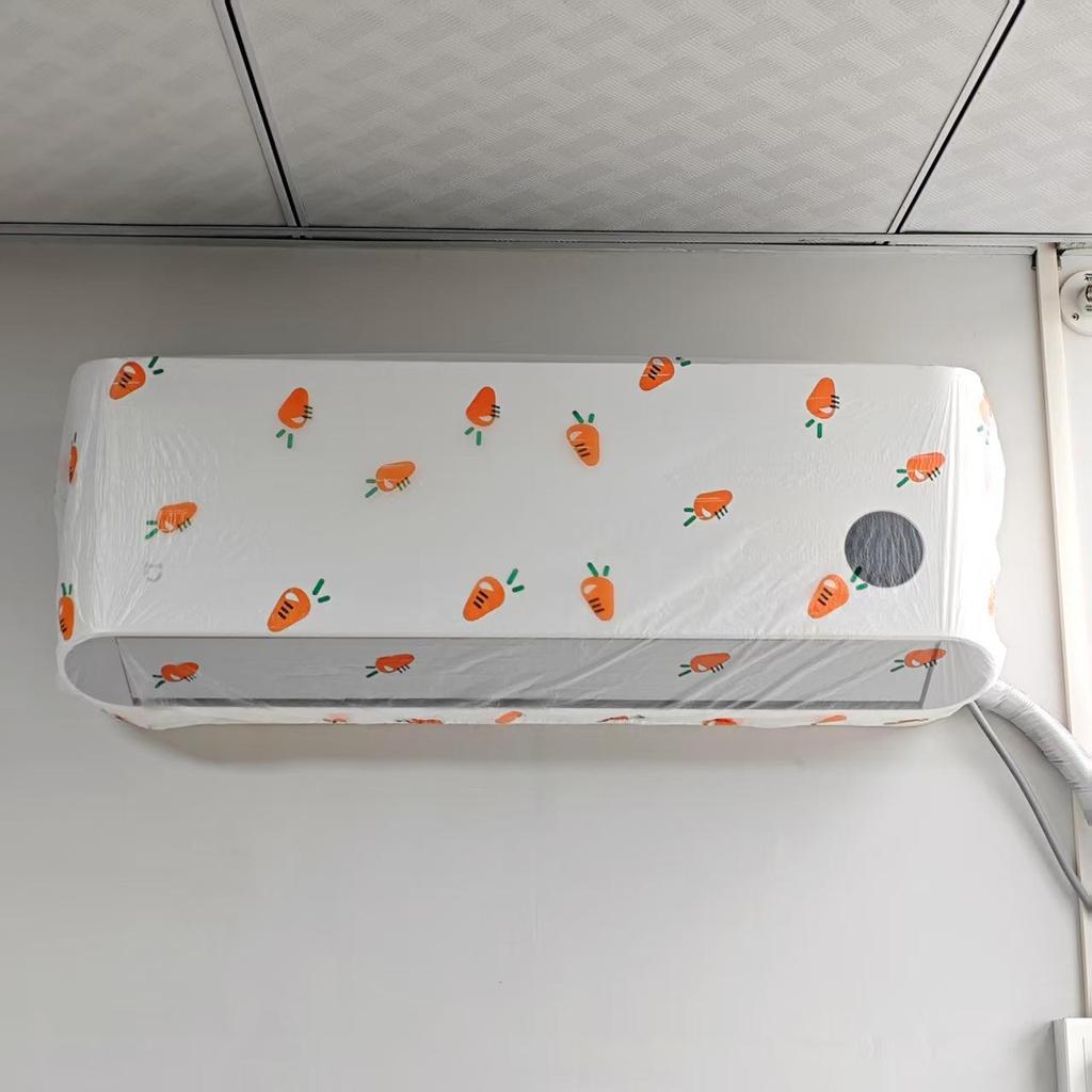 Wall-Mounted Air Conditioner Cartoon Style Dust Cover, Full Wrap PEVA Set for Indoor Protection