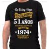 Made In 1974 Limited Edition Print Birthday Gift Tshirt Mens Cotton Tees 51 Years Old Short Sleeve Tshirt Gift Creative Tops