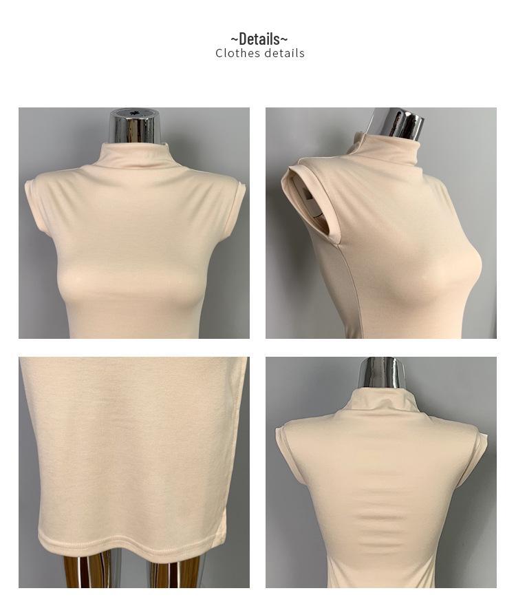 Korean Elegant High-Neck Slim Fit Dress
