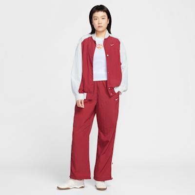 Nike Casual Pants Women's Red Moderate Straight Fit Pants
