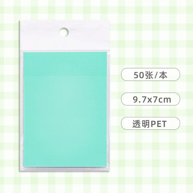 Transparent Sticky Note 50 Sheets Waterproof PET Material notessticky notes adhesive note writing notes office purposes