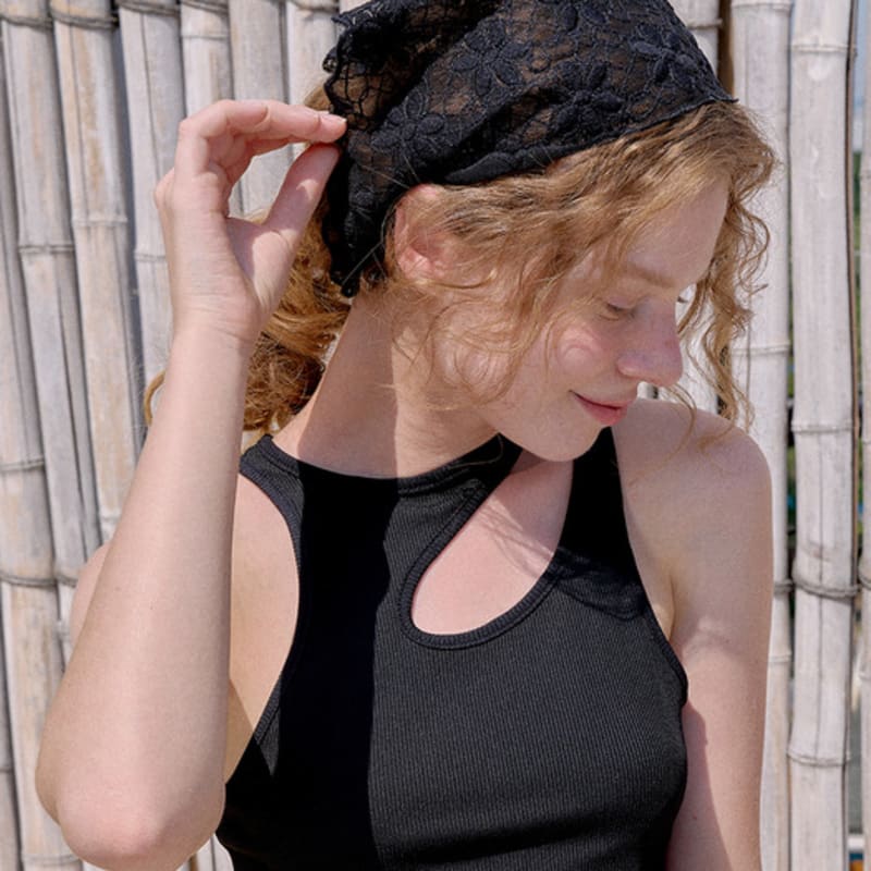 RaJu Lace Triangle Head Scarf_4 Color